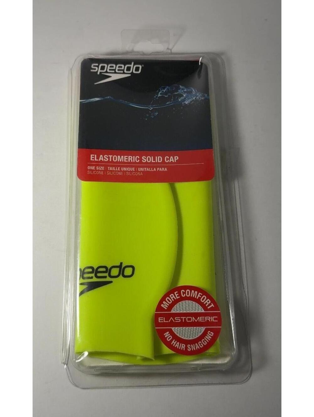Speedo Elastomeric Solid Swim Cap Silicone Neon Yellow